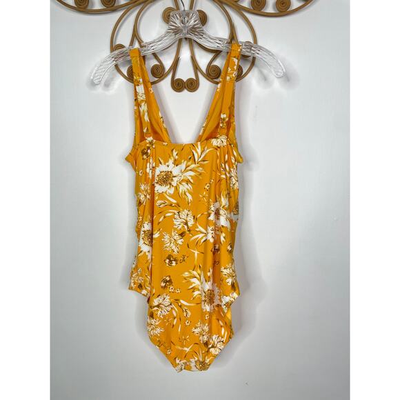 Niptuck Yellow Floral Swimsuit 10 - Picture 3 of 5